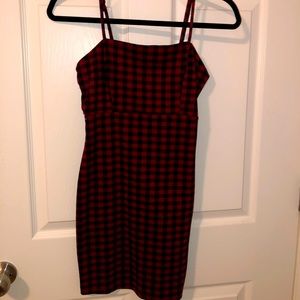 Red Checkered Mini Forever 21 Dress